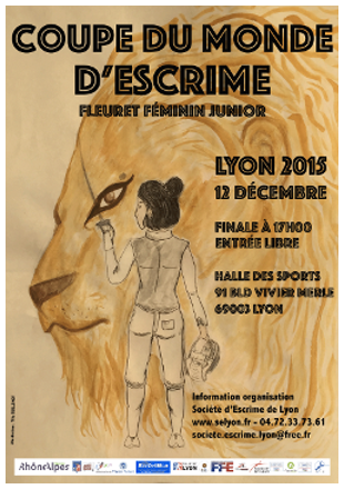 Affiche coupe du monde Lyon 2015